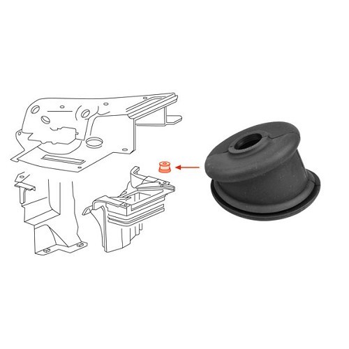  Oil pressure switch cover for VW Bay Window and Transporter T3 with type 4 engine - KB10607 