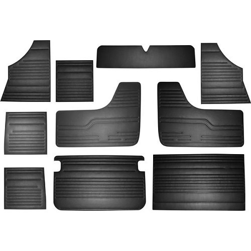  Paneles de puerta de vinilo negro para Combi 71 ->79 - KB22200 