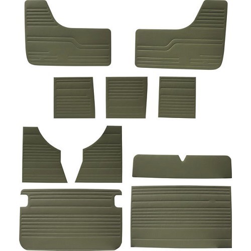  Paneles de puerta de vinilo verde para Combi 71 ->79 - KB22210 