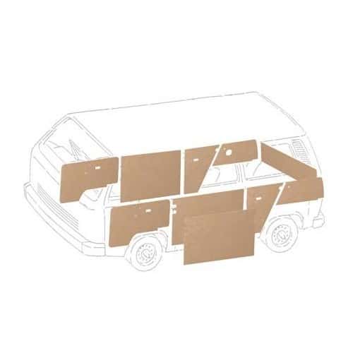  Kit of 9 wood panels for VW Transporter T25 from 1985 to 1992 - KB22502-1 