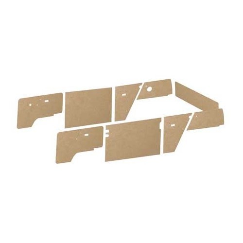  Kit of 9 wood panels for VW Transporter T25 from 1985 to 1992 - KB22502 