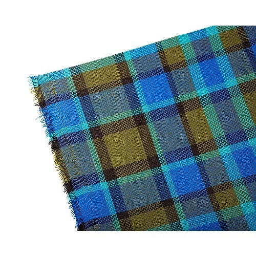  Westfalia fabric check pattern Blue / Green - KB25760-1 