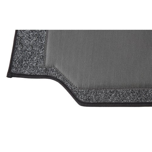Moquette de cabine avant avec banquette pour VOLKSWAGEN Combi Bay Window (08/1972-07/1979) - Noire - KB26805