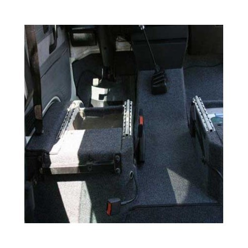  Luxury Grey / Black front cabin carpet for Transporter T25 Turbo Diesel - KB28092AF 
