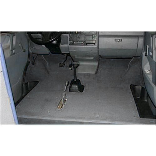  Teppichboden in der Vorderkabine mit Durchgang nach hinten für Transporter T4, Farbe grau meliert - KB28111 