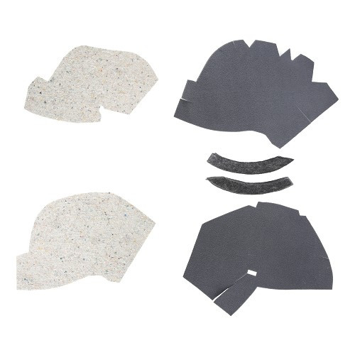 Tappeto cabina anteriore senza passaggio posteriore per VOLKSWAGEN Transporter T4 (1990-2003) - Grigio - KB28145