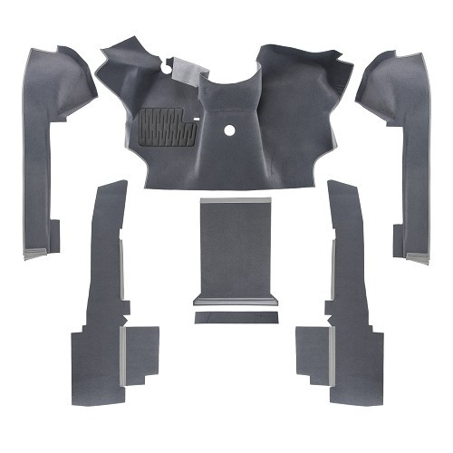     
                
                
    Moquette nylon grise moulée sur mesure pour VOLKSWAGEN Transporter T25 Essence et Diesel (1979-1992) - KB28150
