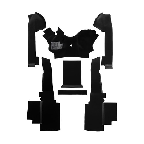     
                
                
    Moquette nylon noire moulée sur mesure pour VOLKSWAGEN Transporter T25 Essence et Diesel (1979-1992) - KB28152
