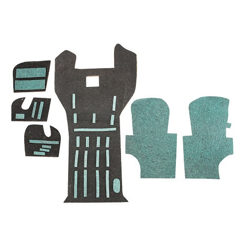 Custom-molded gray luxury carpet for VOLKSWAGEN Transporter T25 Turbo-Diesel (1979-1992) - KB28155