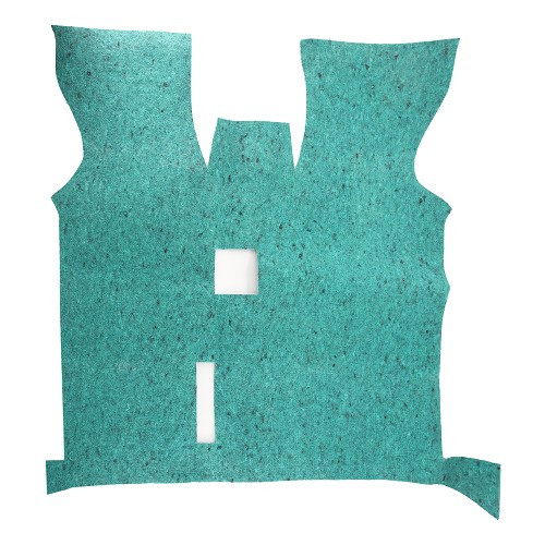 Front cab carpet with rear pass-through for VOLKSWAGEN Transporter T4 (1990-2003) - Grey - KB28161