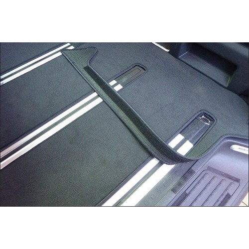  Tapis de sol arrière et coffre gris anthracite pour VW Transporter T5 avec 1 porte coulissante - KB28220-2 