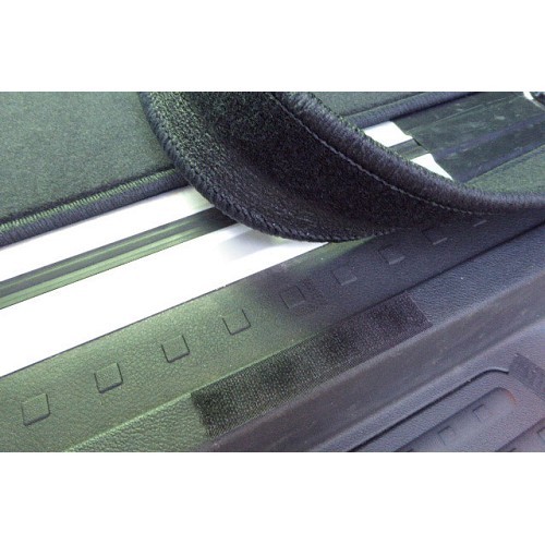  Tapis de sol arrière et coffre gris anthracite pour VW Transporter T5 avec 1 porte coulissante - KB28220-3 