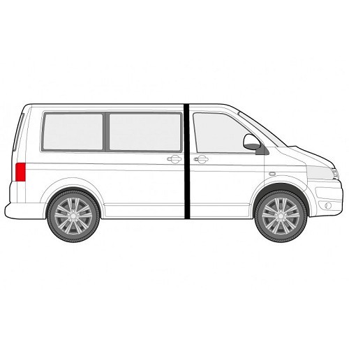  Insulating curtains for the separation of the cabin area, for VW Transporter T4 - KB28250-3 
