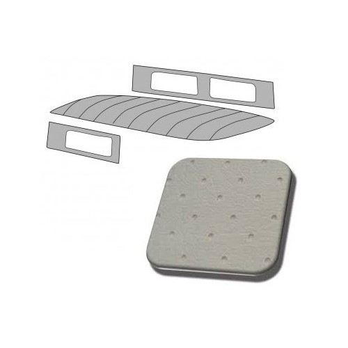     
                
                
    Grijs geperforeerd vinyl hemelbekleding voor erker zonder zonnedak 68 ->71 - KB28700
