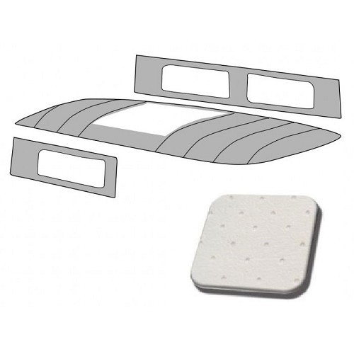     
                
                
    Perforated off-white vinyl headlining for Bay Window with sliding roof 73 ->74 - KB28794
