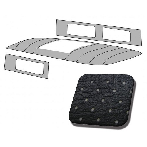     
                
                
    Zwart geperforeerd vinyl hemelbekleding voor erker met zonnedak 73 ->74 - KB28796
