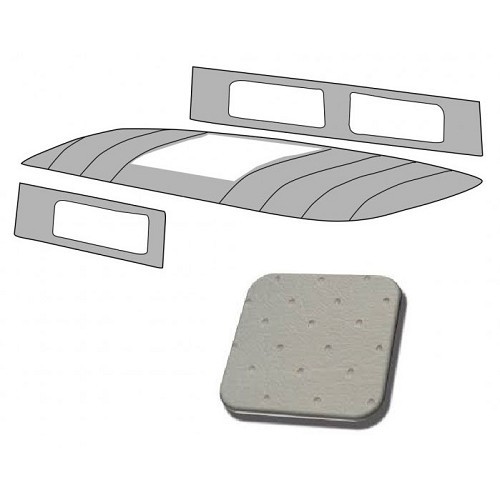     
                
                
    Grijze geperforeerde vinyl hemel voor erker met zonnedak 73 ->74 - KB28798
