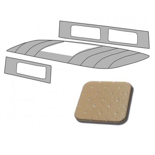     
                
                
    Geperforeerde vinyl dakbekleding in medium leder voor erkerdak met zonnedak 73 ->74 - KB28799
