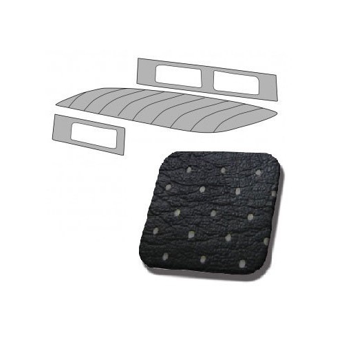     
                
                
    Zwart geperforeerd vinyl hemelbekleding voor erker zonder zonnedak 68 ->71 - KB28801
