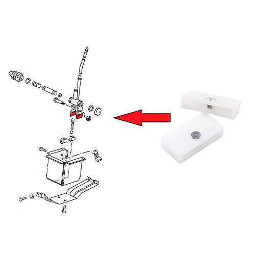     
                
                
    Patins inférieurs de levier de vitesses pour Transporter 79 ->92 - KB31210
