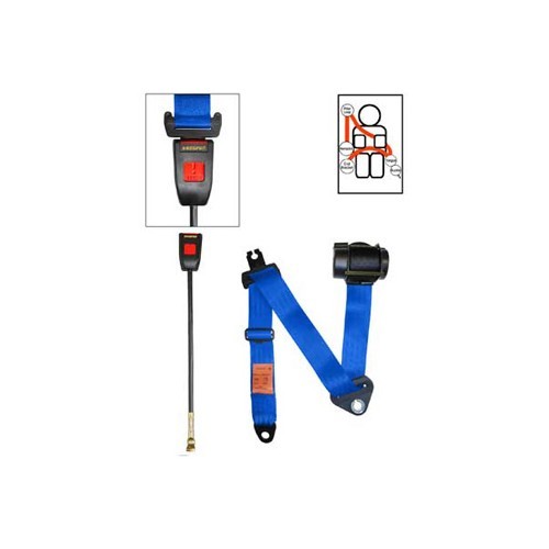     
                
                
    1 blue 4-point SECURON front seat belt with reel for T4 - KB38132
