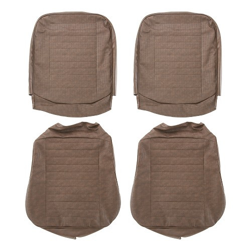     
                
                
    TMI seat covers in brown embossed vinyl for Karmann-Ghia Coupé 72 ->74 - KB43114
