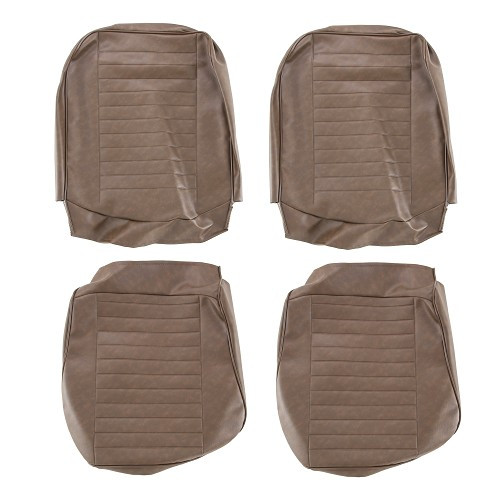     
                
                
    TMI seat covers in smooth colored vinyl for Karmann-Ghia Coupé 72 ->74 Brown  - KB43152
