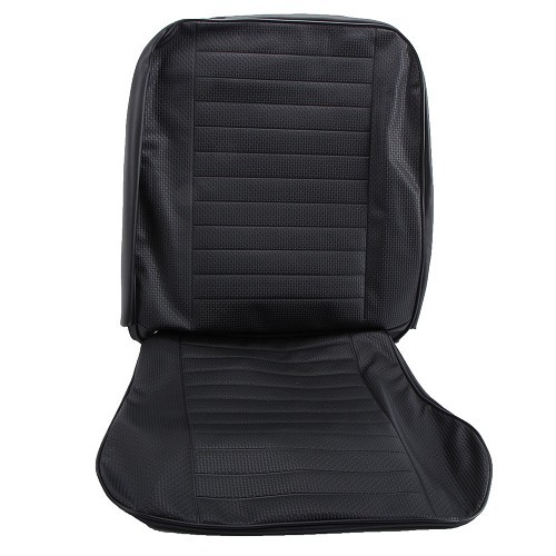  Housses de sièges TMI en vinyle gaufré Noir pour Karmann-Ghia Coupé 72 ->74 - KB43152701 