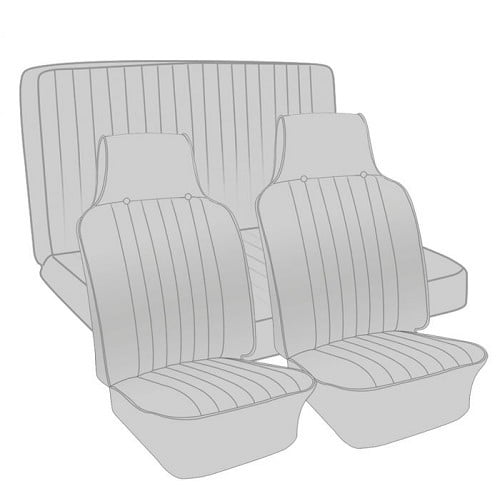  TMI Sitzbezüge aus geprägtem Vinyl in Farbe für Karmann-Ghia Cabriolet 68 - KB43169 