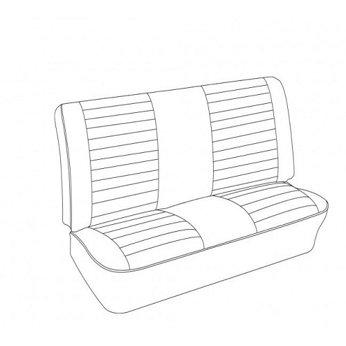     
                
                
    Fodere per sedile a 3/4 centrale in vinile goffrato per Combi Bay Window 1974-1979 - KB43229
