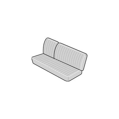  Fodere per sedile centrale con schienale 1/3 ribaltabile in vinile goffrato per Combi Bay Window 1968-1973 - KB43231 