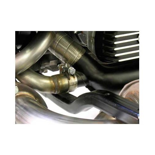 Escape de aço inoxidável CSP "Python" 38 mm com aquecedor para VW Combi 1600 72 -&gt;79 - KC20211-3 