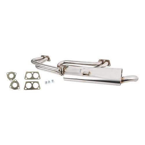     
                
                
    Sistema de escape Sport Quiet Pack INOX para VOLKSWAGEN Combi Bay Window (08/1971-07/1979) - motores 1.7 a 2.0 - KC25523
