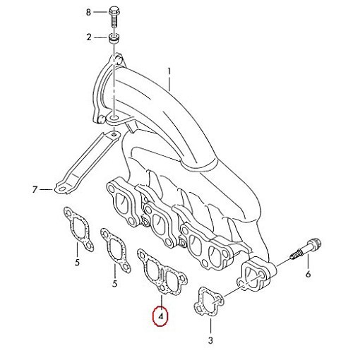  Intake manifold seal for a VW T5 2.5 TDi - KC29056 