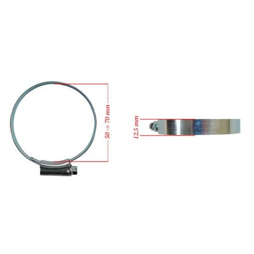 Collier de tuyau d'admission d'air 70 mm pour VW Transporter T25 - KC45609