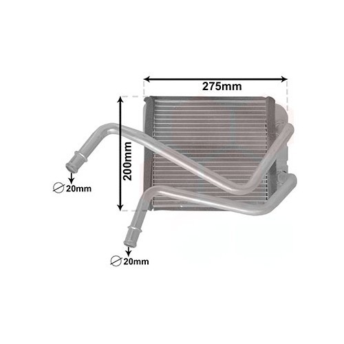  Radiatore per riscaldamento per VW Transporter T5 e T6 - KC55608 
