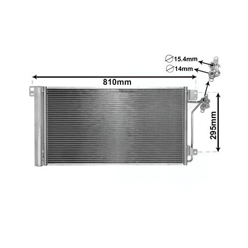     
                
                
    Air conditioning condenser for VOLKSWAGEN Transporter T5 (2003-2009) - KC58015
