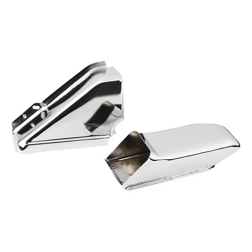 Verchromte hintere Luftleitbleche der Doppelansaugturbine für VOLKSWAGEN Combi Bay Window (08/1967-07/1979) - KC60401