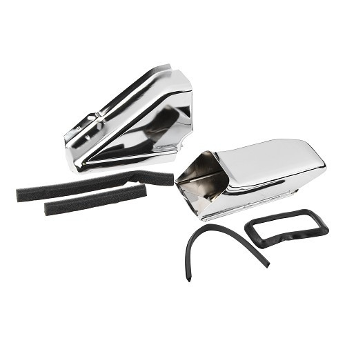     
                
                
    Verchromte hintere Luftleitbleche der Doppelansaugturbine für VOLKSWAGEN Combi Bay Window (08/1967-07/1979) - KC60401
