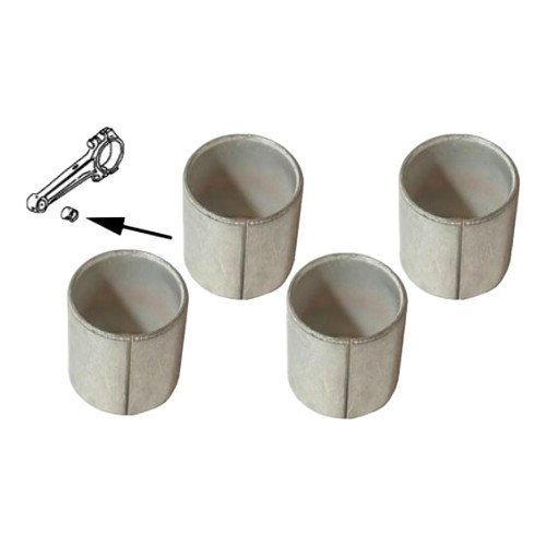     
                
                
    Bagues de bielles KOLBENSCHMIDT pour moteur Type 4 : 1.7, 1.8, 2.0 L - jeu de 4 bagues - KD16501
