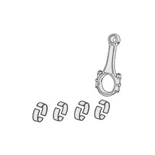     
                
                
    Cuscinetti bielle Tipo 4: 1.7 & 1.8 L misura riparazione + 0,25 - KD40304
