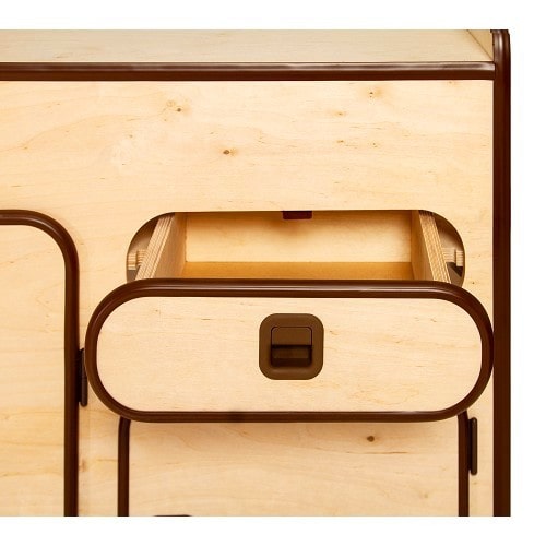  Mueble AGATHE en madera inacabada para VOLKSWAGEN Transporter T25 (1979-1992) - KF00001-5 