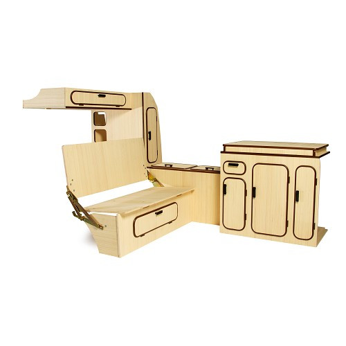     
                
                
    ENZO wooden furniture for VOLKSWAGEN Combi Bay Window T2B (08/1972-07/1979) - KF00005
