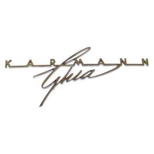  Karmann Ghia logo op achter motorkap 63 ->74 - KG03602 