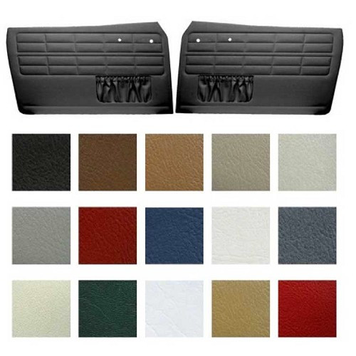     
                
                
    Painéis das portas dianteiras TMI "cor" para Volkswagen Karmann-Ghia Cabriolet (08/1955-07/1963), conjunto de 2 - KG10155
