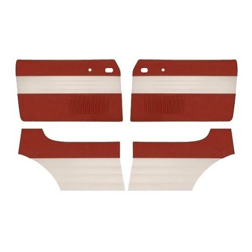     
                
                
    TMI OEM Classic dos tonos de ladrillo rojo / beige paneles de las puertas de vinilo para Volkswagen Karmann-Ghia (08/1963-07/1974) - KG10158
