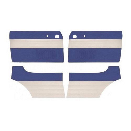     
                
                
    Painéis de porta em vinil bicolor azul/bege TMI OEM Classic para Volkswagen Karmann-Ghia (08/1963-07/1974) - KG10159
