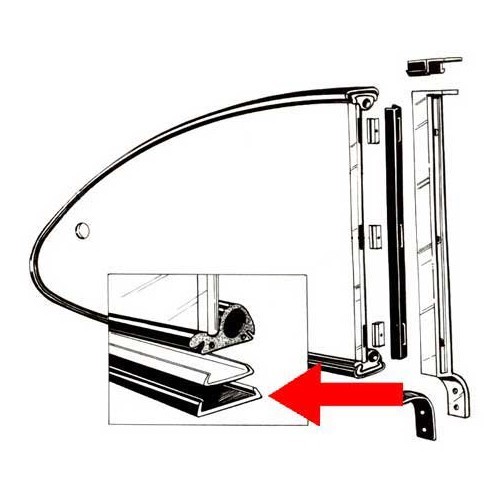     
                
                
    Juntas entre a carroçaria e as estruturas Popout para Karmann Ghia 60 -&gt;73 - por 2 - KG13131

