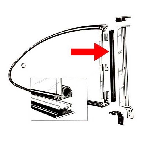     
                
                
    Vedantes verticais de abertura para Karmann Ghia 60 -&gt;73 - por 2 - KG13132
