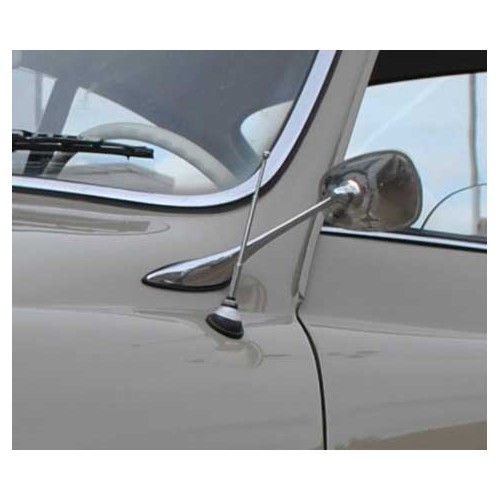  1 chrome-plated gooseneck rearview mirror for Karmann Ghia 56 ->65 - KG14801-1 